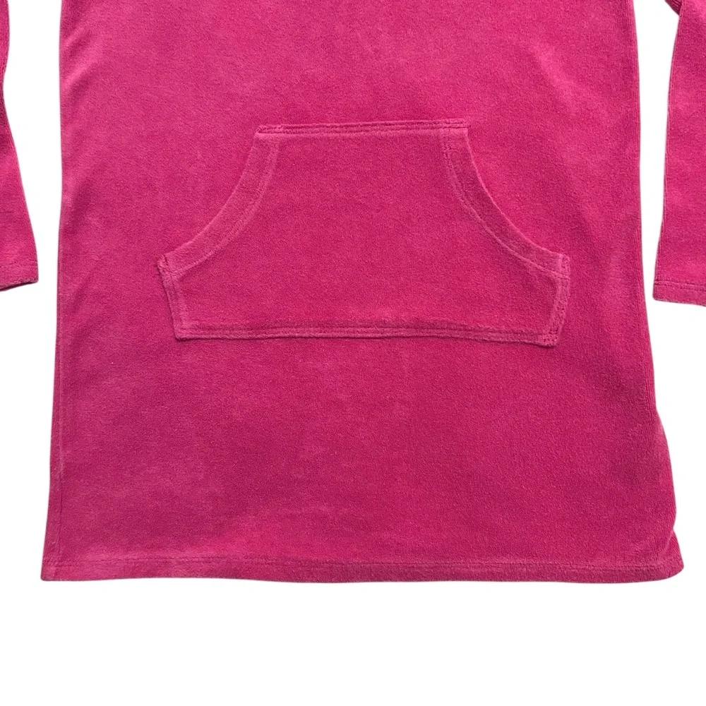 Lands’ End S 7-8Y Pink Terry Hooded Swim Cover-Up